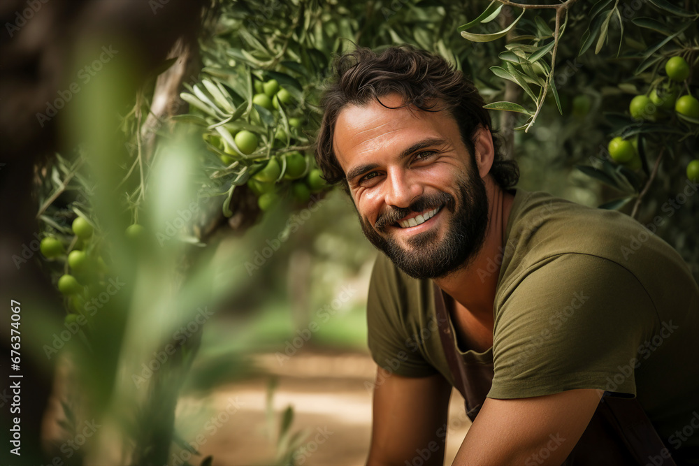 Generative AI technology picture of farmer person picking fresh harvest Earth day holiday nature protection Generative AI technology picture of farmer person picking fresh harvest Earth day holiday nature protection
