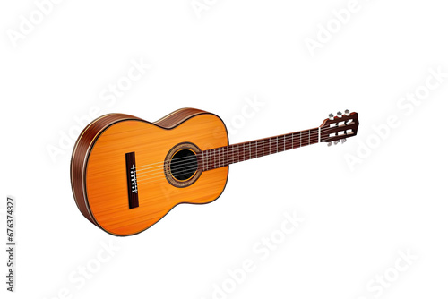 Acoustic Guitar in High Detail on Transparent Background, PNG, Generative Ai