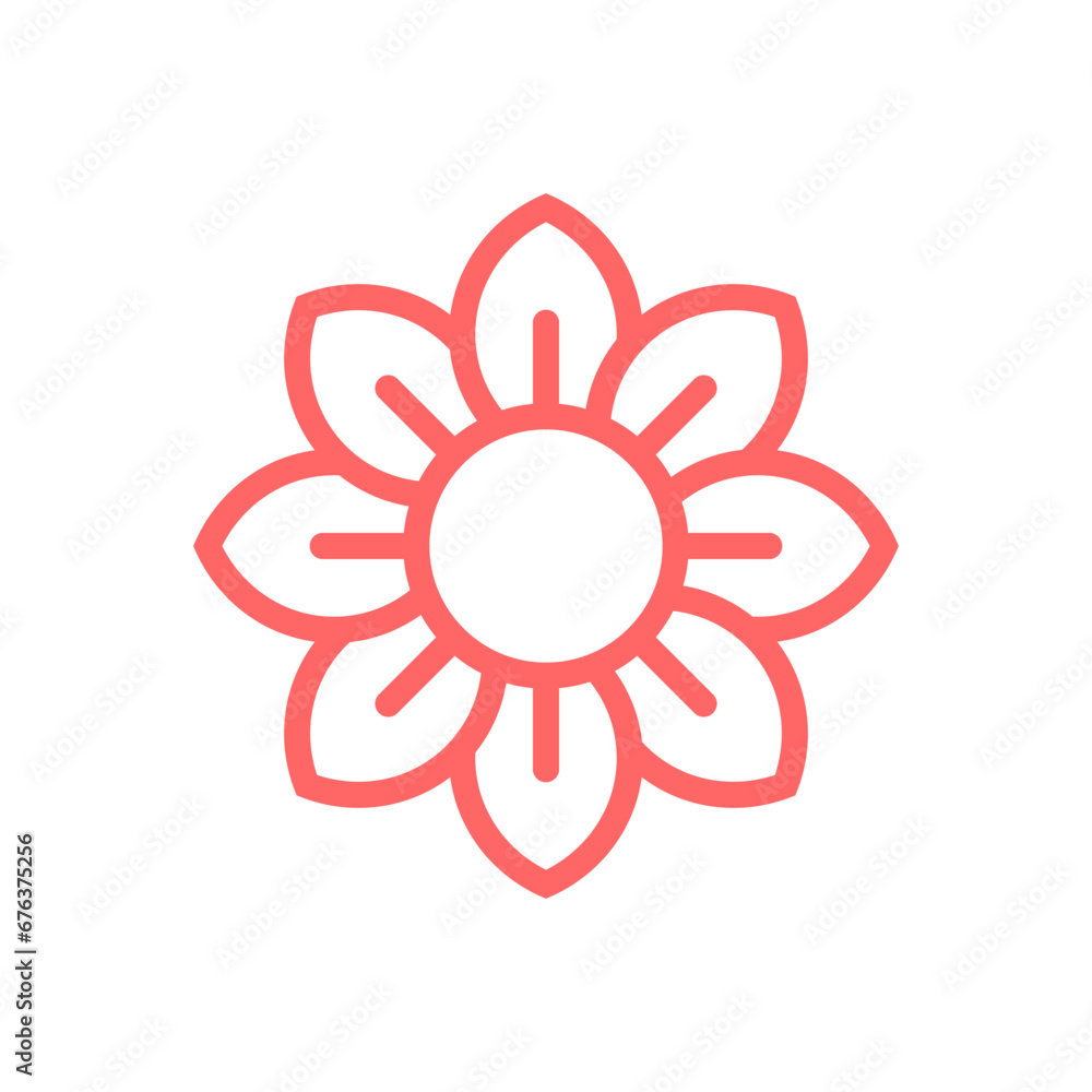 simple icon of flower and plant ornament simple icon of flower and plant ornament