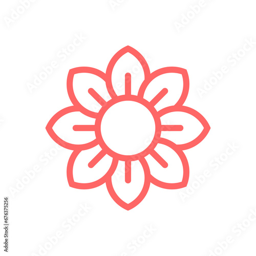 simple icon of flower and plant ornament