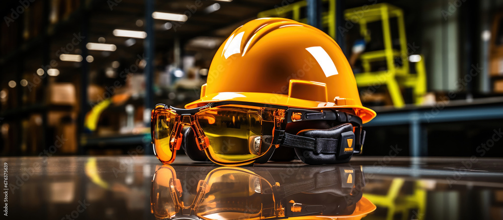 Protective equipment ensures safety at work. - obrazy, fototapety, plakaty 