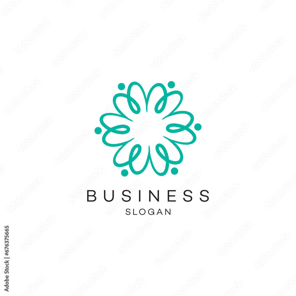 Connection green nature youth people collaboration organization logo design 