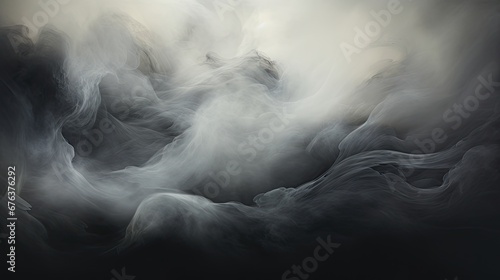 A juxtaposition of sharp angular lines and soft, billowing smoke. 