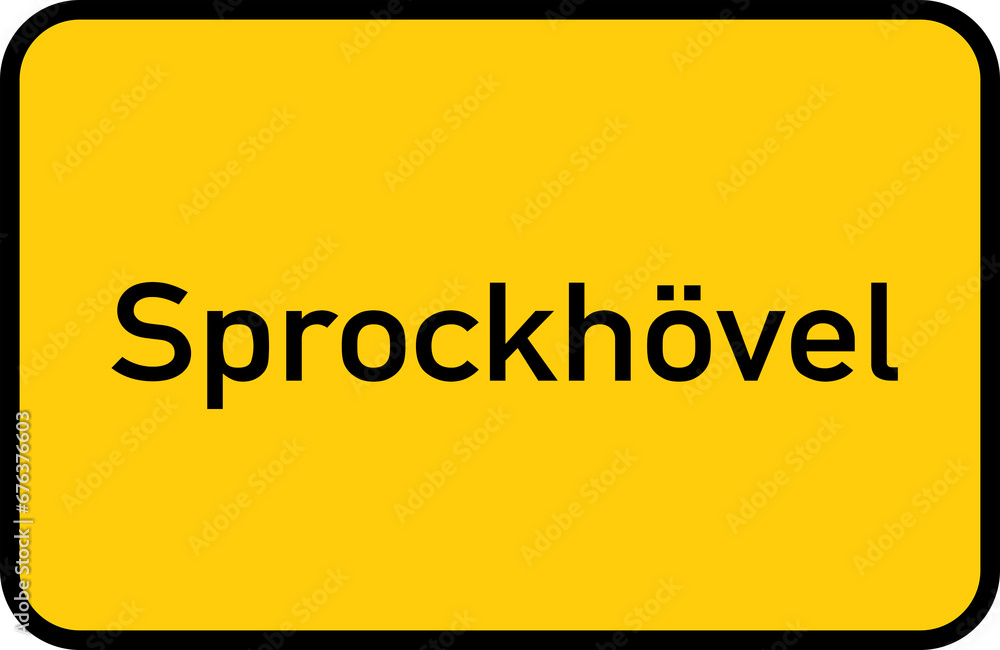 Fototapeta premium City sign of Sprockhövel - Ortsschild von Sprockhövel