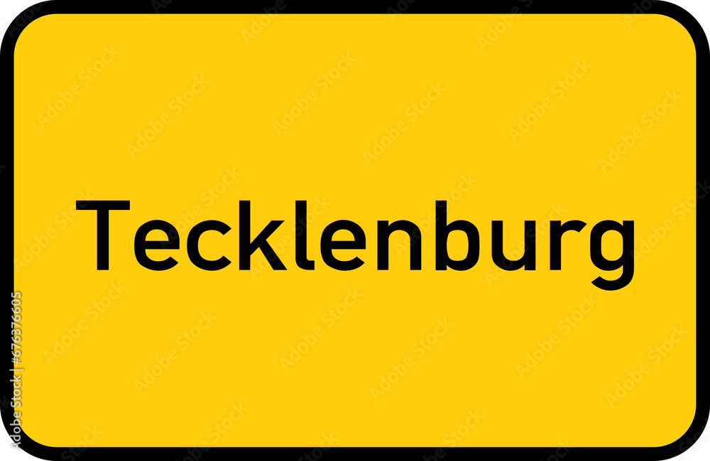 City sign of Tecklenburg - Ortsschild von Tecklenburg