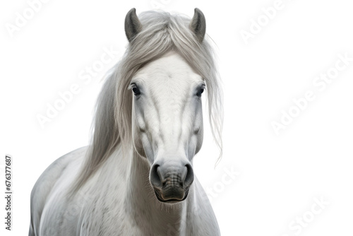 Graceful Horse on Transparent Background  PNG  Generative Ai