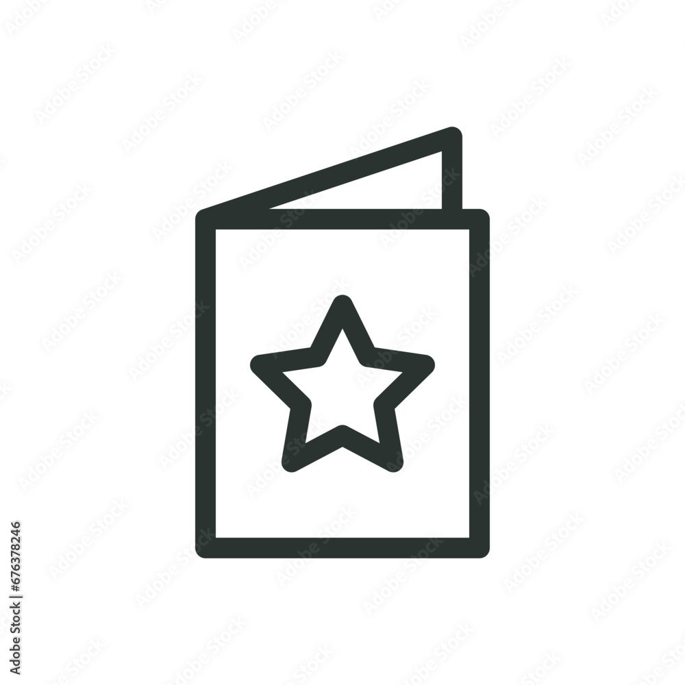 Birthday card isolated icon, greeting card vector icon with editable stroke Birthday card isolated icon, greeting card vector icon with editable stroke