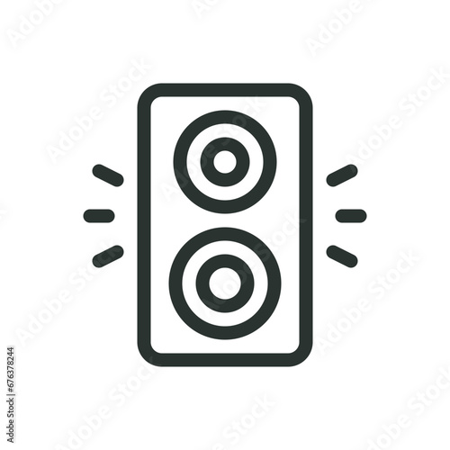 Party speaker isolated icon, bluetooth party speaker vector icon with editable stroke