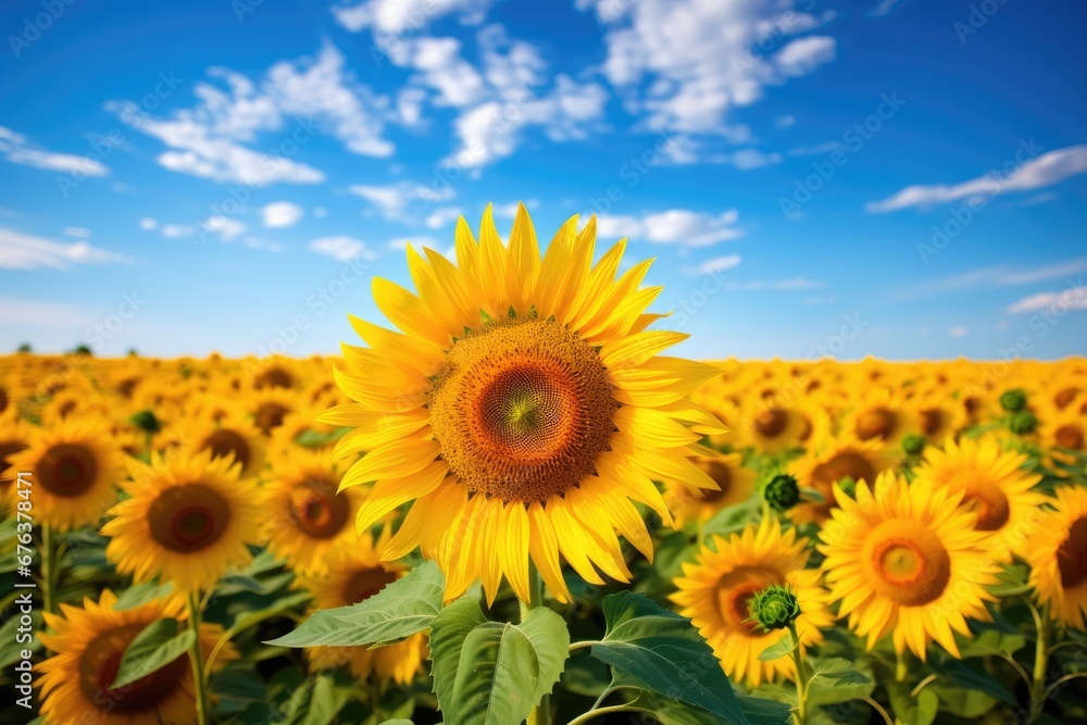 field of sunflowers on a summer day Sunflower Harvest in Full Bloom field of sunflowers on a summer day Sunflower Harvest in Full Bloom