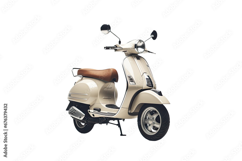 Realistic 8K Illustration of a Scooter on Transparent Background, PNG, Generative Ai