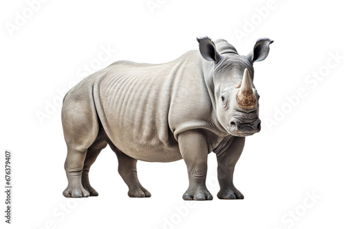 Majestic Horns a Rhinoceros on Transparent Background  PNG  Generative Ai