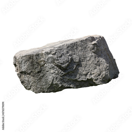 Fotografie mineral stone heavy rock,3d render real Rock, PNG file of isolated cutout object