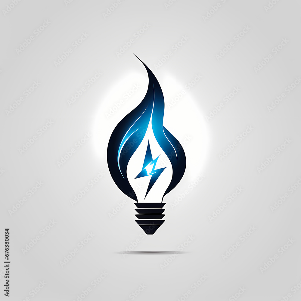 Energy saving light bulb for logo design. Generative AI Energy saving light bulb for logo design. Generative AI
