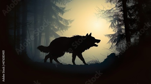 werewolf silhouette fear © Yzid ART