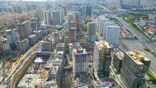 Large construction area in Istanbul. kadikoy photo