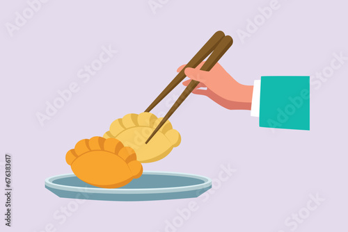 Dongzhi festival concept. Colored flat vector illustration isolated.