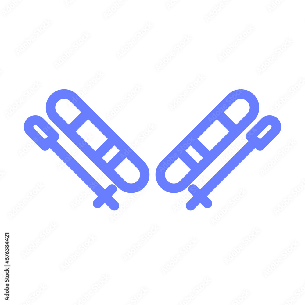 Snowboard thin line icon Snowboard thin line icon