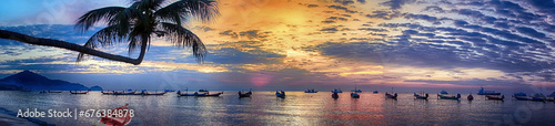 Sunset on the beach Ko Tao. © vlad61_61