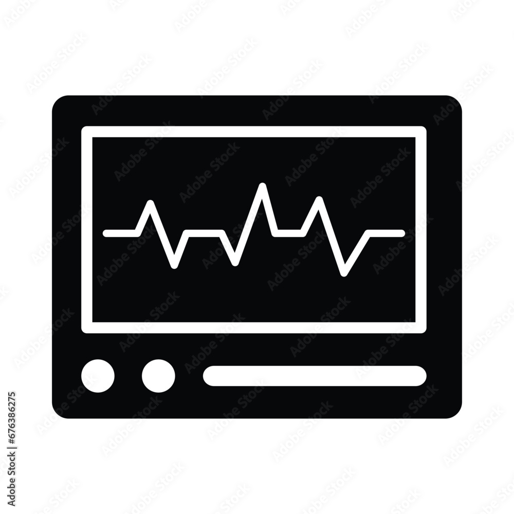 Heart monitor icon design, illustration design
