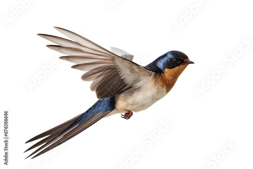 Realistic 8K Illustration of a Swallow on Transparent Background, PNG, Generative Ai
