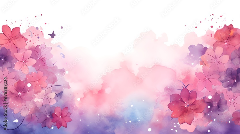 Obraz premium Abstract Plum color stars background. Invitation and celebration card.