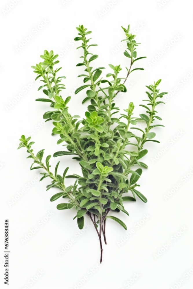Thyme sprigs isolated on a white background Thyme sprigs isolated on a white background
