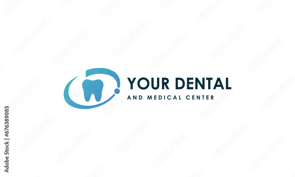 Modern and strong dentist logo design for dental care, dental hospital, dental doctor and medical industry.