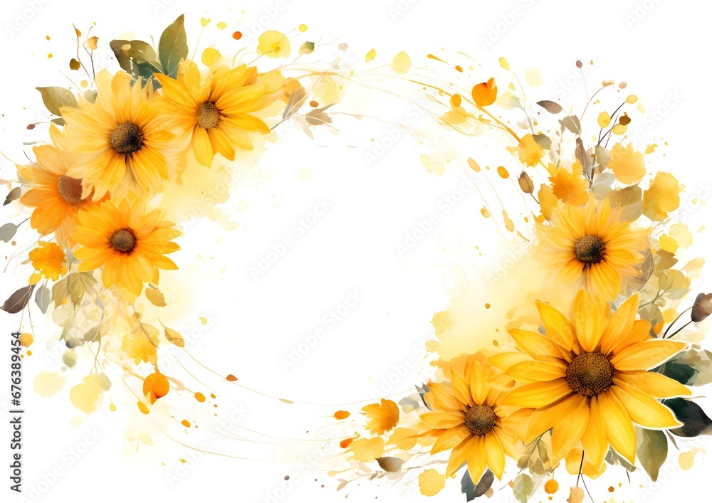 Abstract Goldenrod Florals background. Invitation and celebration card. Abstract Goldenrod Florals background. Invitation and celebration card.