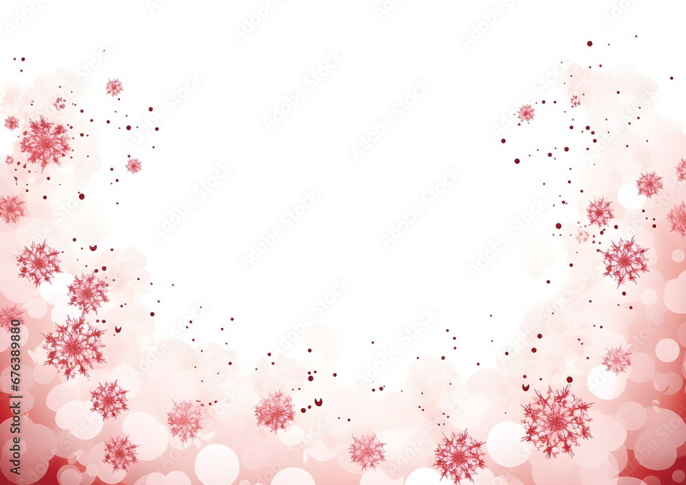 Abstract Rose snowflakes background. Invitation and celebration card.