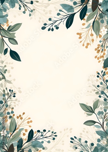 Abstract Silver Foliage background. Invitation and celebration card.