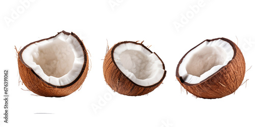 Coconut isolated on white background photo