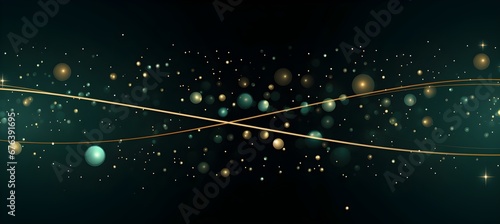 Abstract Emerald color stars background. Invitation and celebration card. photo