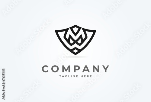 Free Download Initial WM or MW Shield Logo. monogram logo design combination of letters W and M form a shield. Flat Vector Logo Design Template. vector illustration - GFXLoad