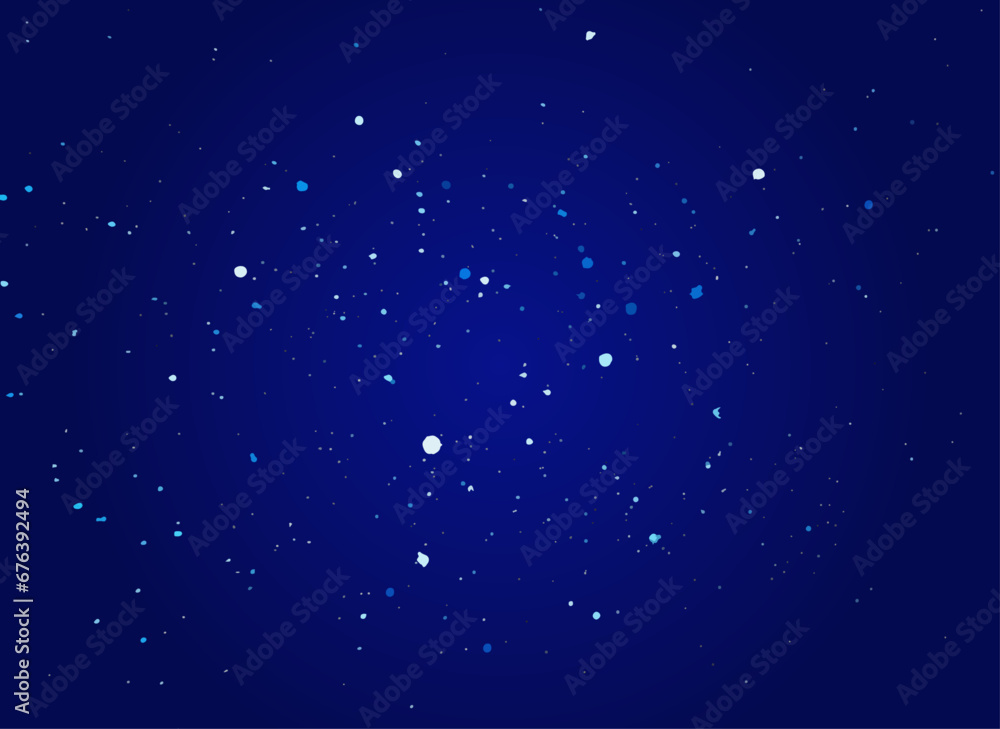 Watercolor white and blue spots on a blue background. Vector illustration