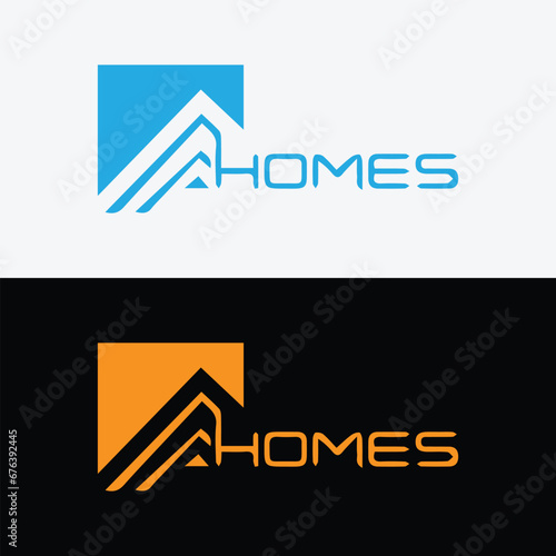 Home builder company logo design Vectors