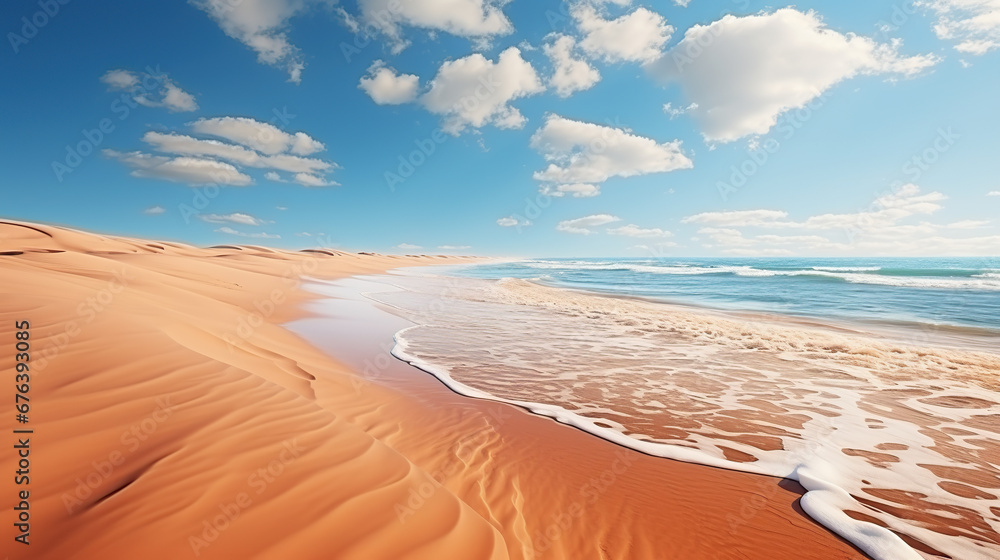 The red sand dunes in Mui ne, Vietnam is popular travel destination with long coastline 