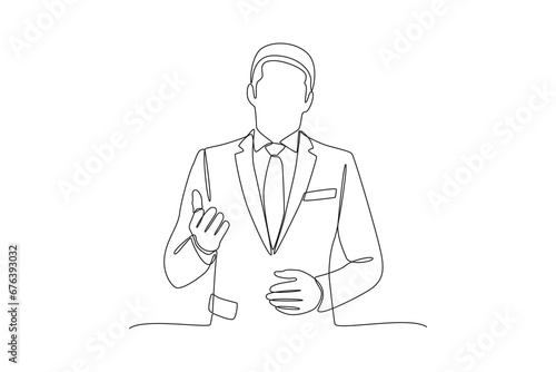 Diplomacy and embassy concept. Doodle vector illustration.