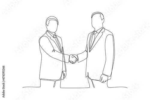 Diplomacy and embassy concept. Doodle vector illustration.