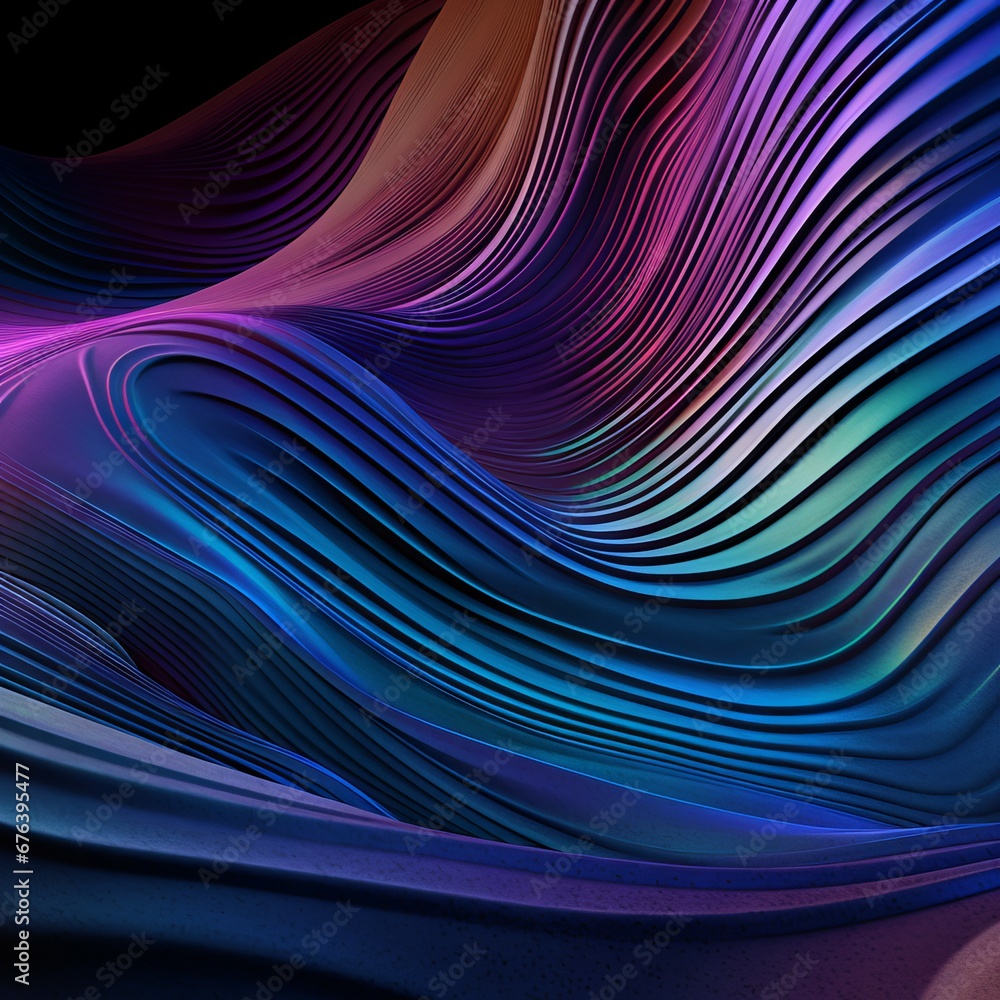 Abstract 3d rendering of colorful waves in dark space. Abstract background with bright waves on a black background. Bright colorful soundwave pattern. Multicolored art of wavy patterns.. Abstract 3d rendering of colorful waves in dark space. Abstract background with bright waves on a black background. Bright colorful soundwave pattern. Multicolored art of wavy patterns..