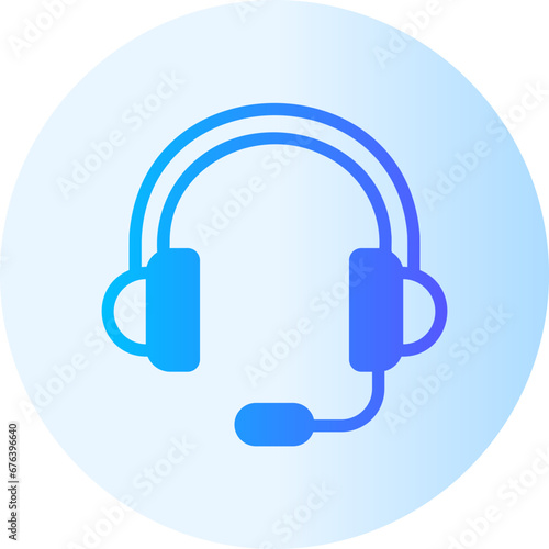 headset gradient icon