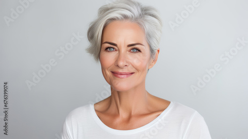 Aging Gracefully: Stunning Woman's Close-up