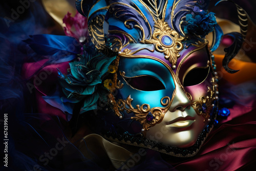 Masked Splendor in Carnival Hues