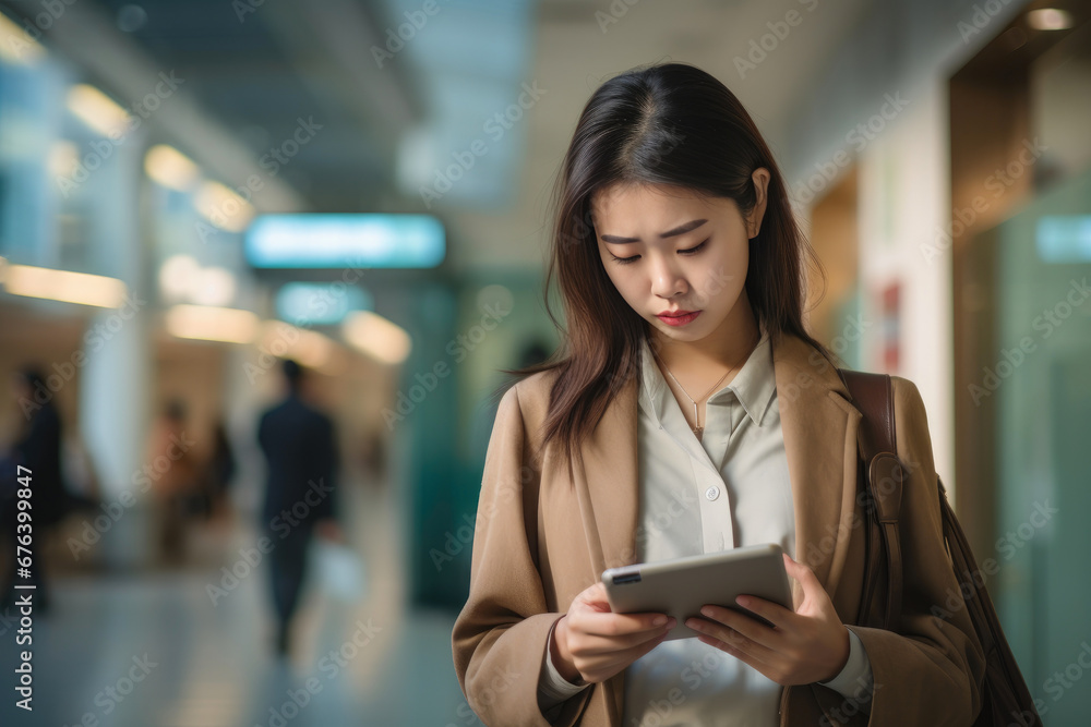 Overwhelmed Business Professional with Phone Stress Overwhelmed Business Professional with Phone Stress