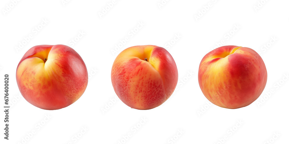 Peach isolated on white background Peach isolated on white background