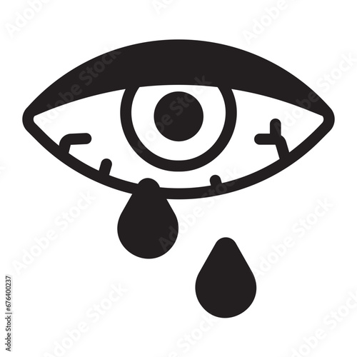 conjunctivitis glyph icon