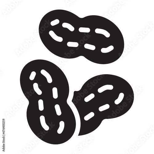 peanut glyph icon