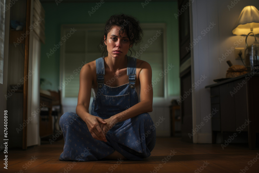 Obraz premium Navigating melancholy: Seeking solace