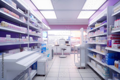 Serenely Empty Pharmacy Aisles