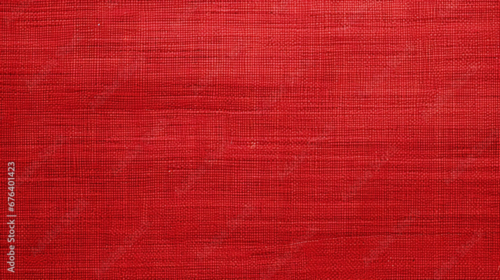 Fototapeta premium Red Linen Texture Background, Ideal for Cloth-related Designs.