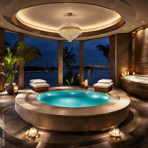 luxury spa pool © DragoNika
